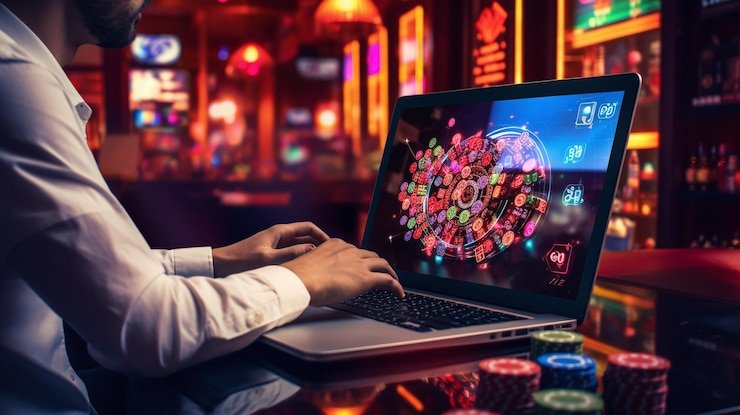 link judi web interface on desktop and mobile, showing live roulette table and payment options